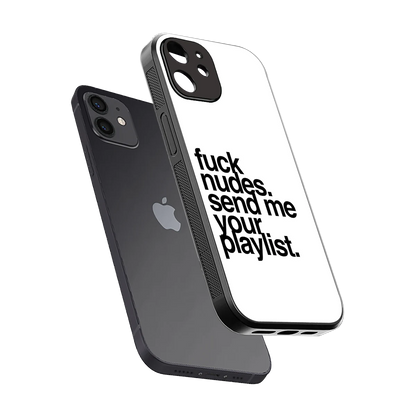 Playlist sleek iphone 12 cover with tempered glass back and TPU edges
