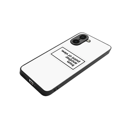 Point Of View White Edition stylish phone case for oneplus nord ce5 5g | glossy glass and slim fit