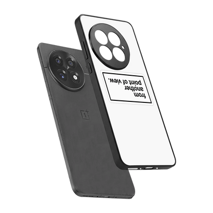 Point Of View White Edition sleek oneplus 13 cover with tempered glass back and TPU edges
