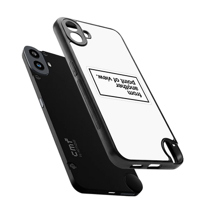 Point Of View White Edition sleek cmf nothing phone 1 cover with tempered glass back and TPU edges
