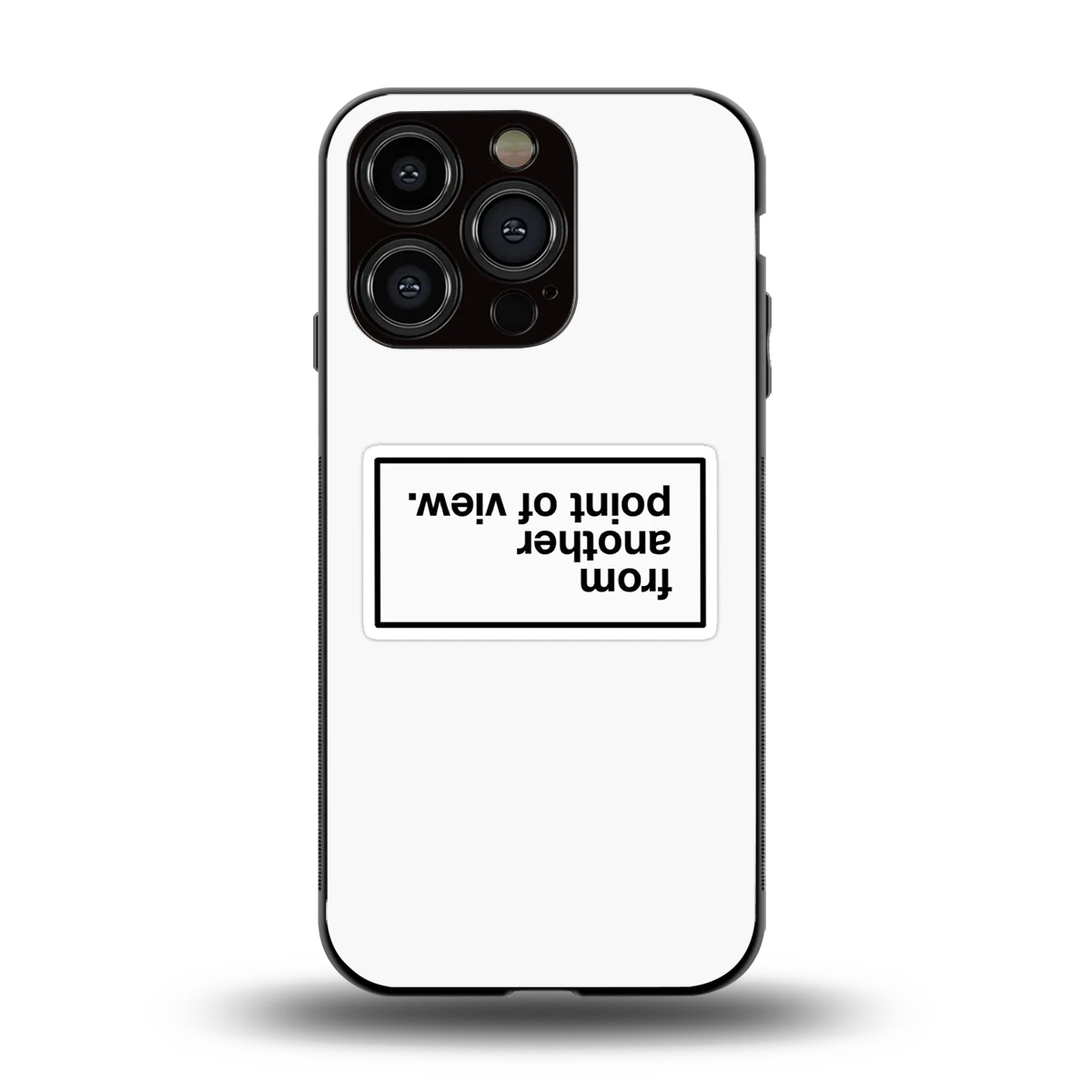 Point Of View White Edition back phone cover | glass case for iphone 13 pro