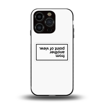 Point Of View White Edition back phone cover | glass case for iphone 13 pro