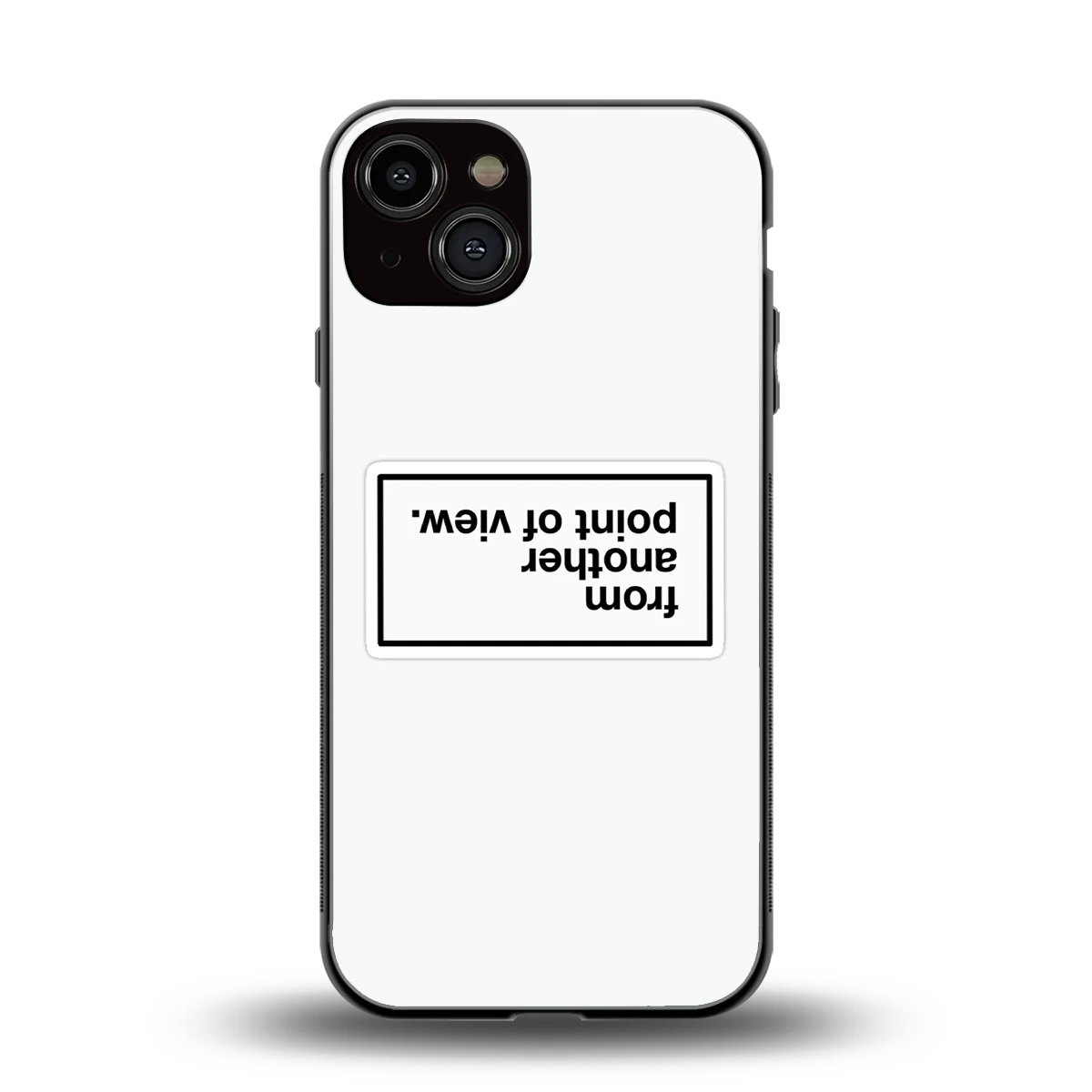 Point Of View White Edition back phone cover | glass case for iphone 14