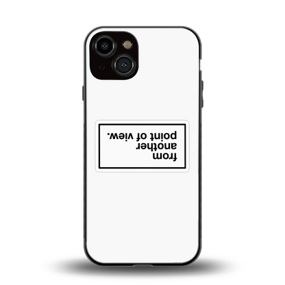 Point Of View White Edition back phone cover | glass case for iphone 14