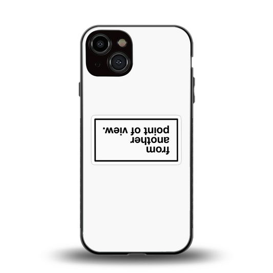 Point Of View White Edition back phone cover | glass case for iphone 14