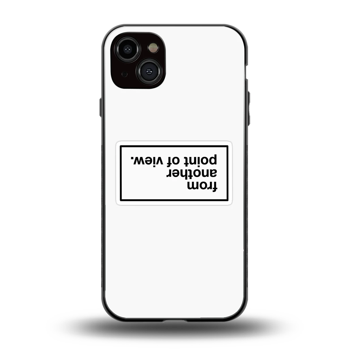 Point Of View White Edition back phone cover | glass case for iphone 14 plus