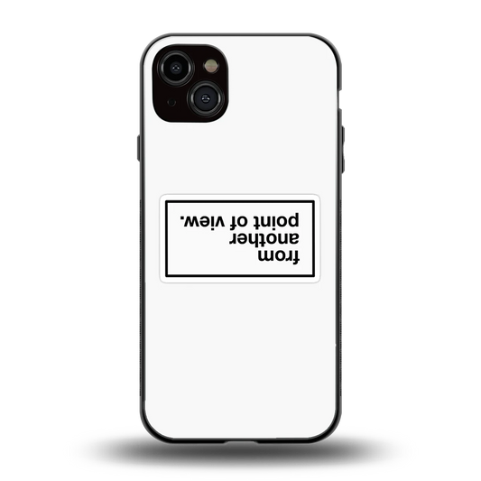 Point Of View White Edition back phone cover | glass case for iphone 14 plus
