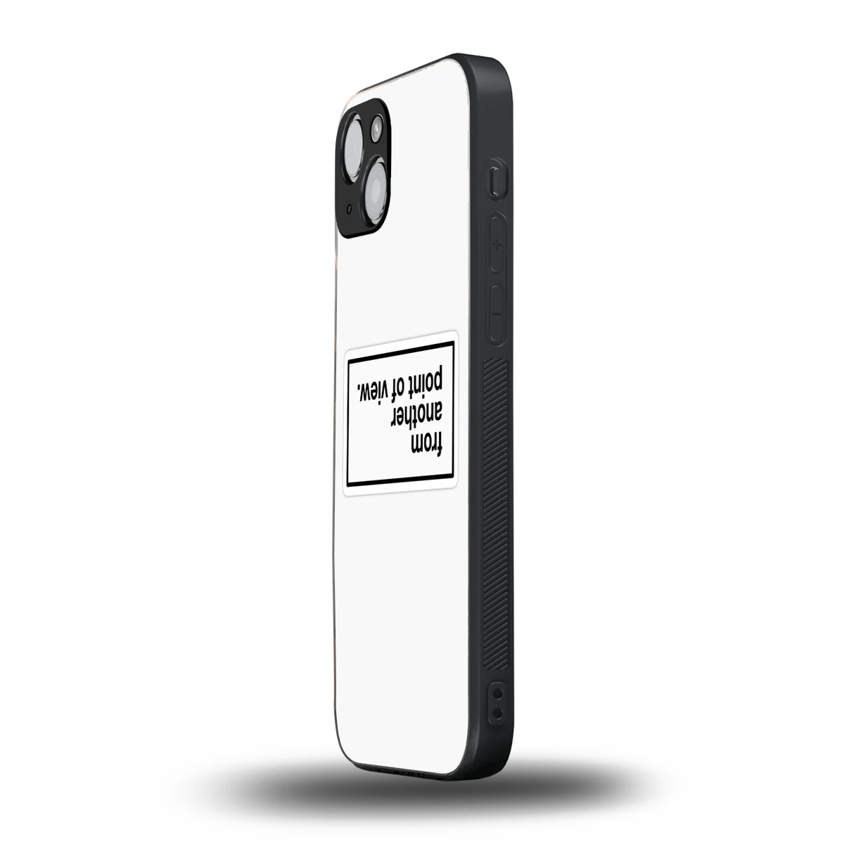 Point Of View White Edition iphone 14 plus mobile cover | shockproof glass phone case