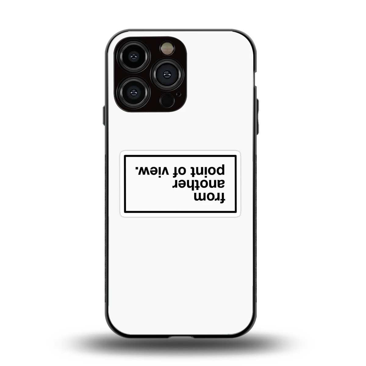 Point Of View White Edition back phone cover | glass case for iphone 15 pro max