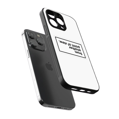 Point Of View White Edition sleek iphone 15 pro max cover with tempered glass back and TPU edges