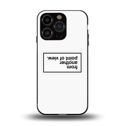Point Of View White Edition back phone cover | glass case for iphone 15 pro