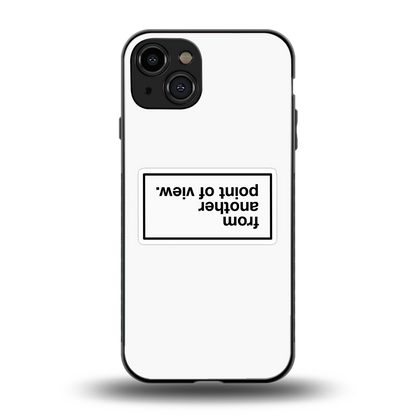 Point Of View White Edition back phone cover | glass case for iphone 15
