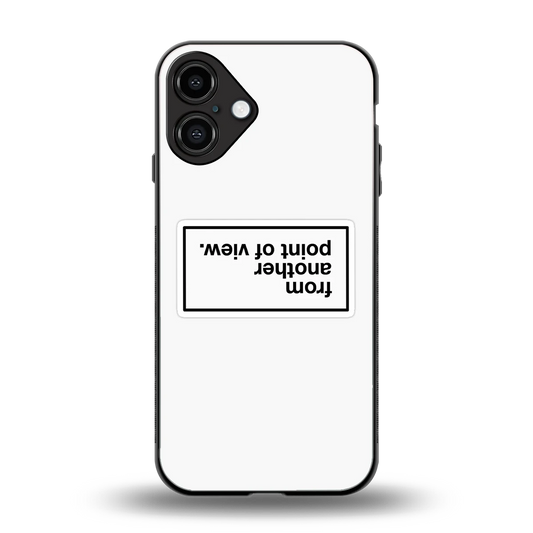Point Of View White Edition back phone cover | glass case for iphone 16 plus