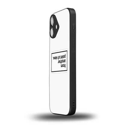 Point Of View White Edition iphone 16 plus mobile cover | shockproof glass phone case
