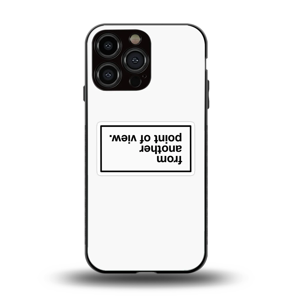 Point Of View White Edition back phone cover | glass case for iphone 16 pro max