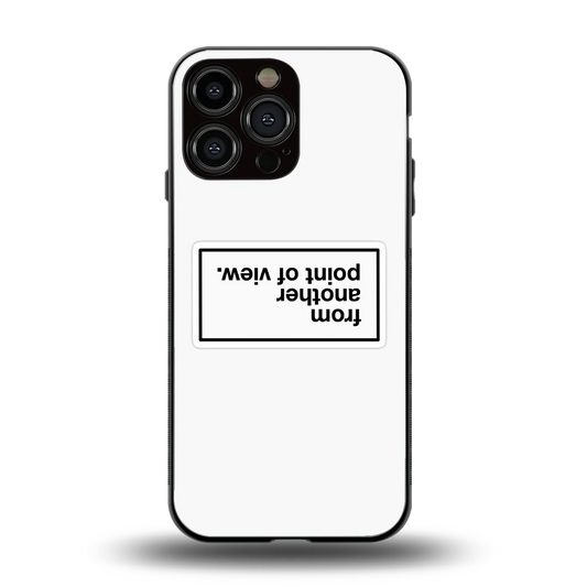 Point Of View White Edition back phone cover | glass case for iphone 16 pro max