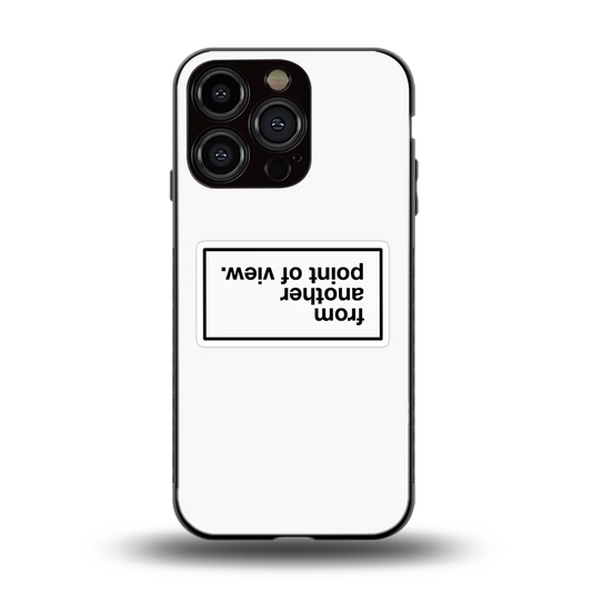 Point Of View White Edition back phone cover | glass case for iphone 16 pro