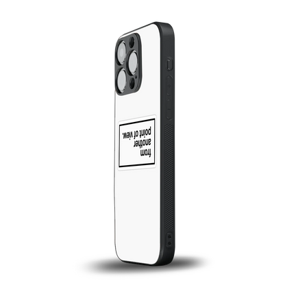 Point Of View White Edition iphone 16 pro mobile cover | shockproof glass phone case