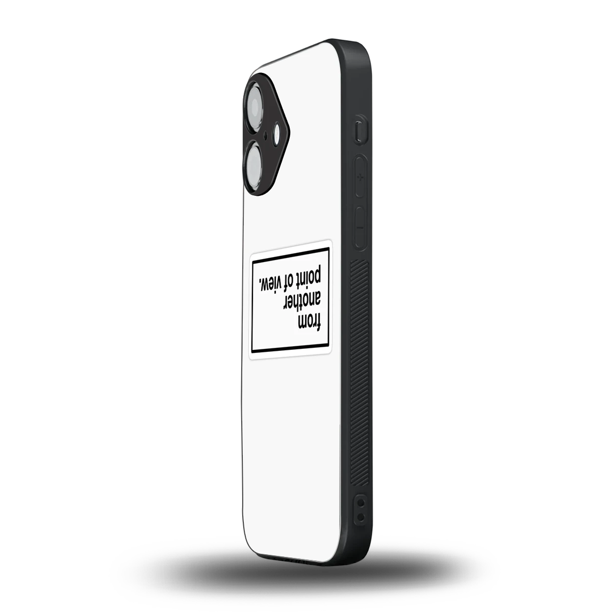 Point Of View White Edition iPhone 16 mobile cover | shockproof glass phone case