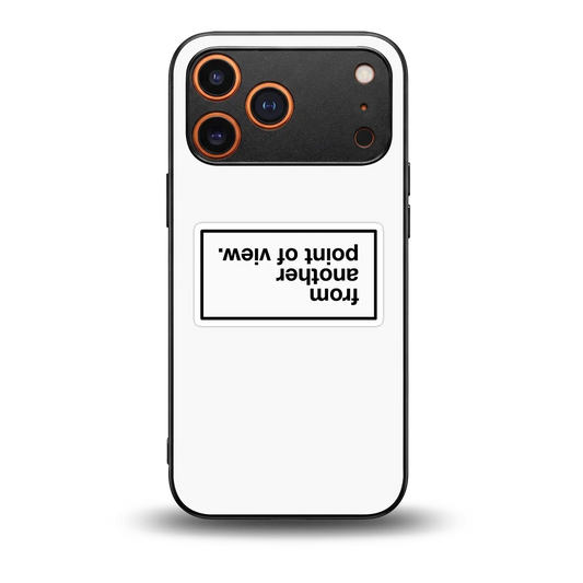 Point Of View White Edition back phone cover | glass case for iphone 17 pro max