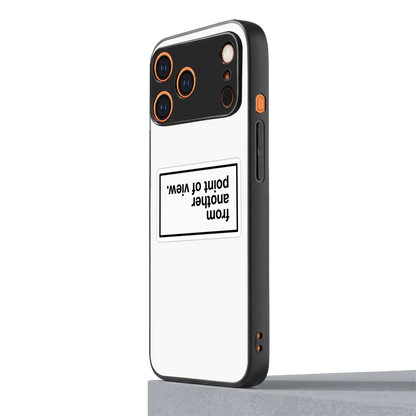 Point Of View White Edition iphone 17 pro mobile cover | shockproof glass phone case