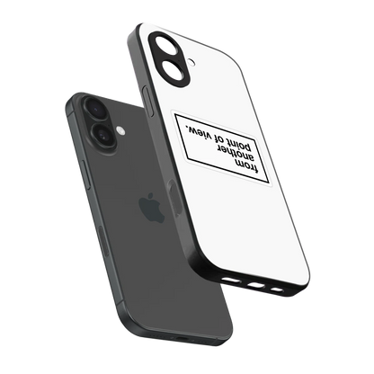 Point Of View White Edition sleek iphone 17 cover with tempered glass back and TPU edges