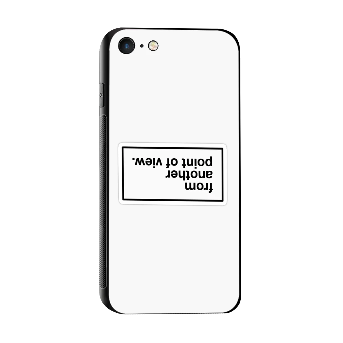 Point Of View White Edition sleek iphone 7 cover with tempered glass back and TPU edges