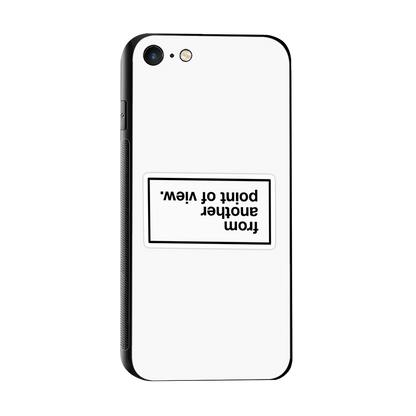 Point Of View White Edition sleek iphone 7 cover with tempered glass back and TPU edges