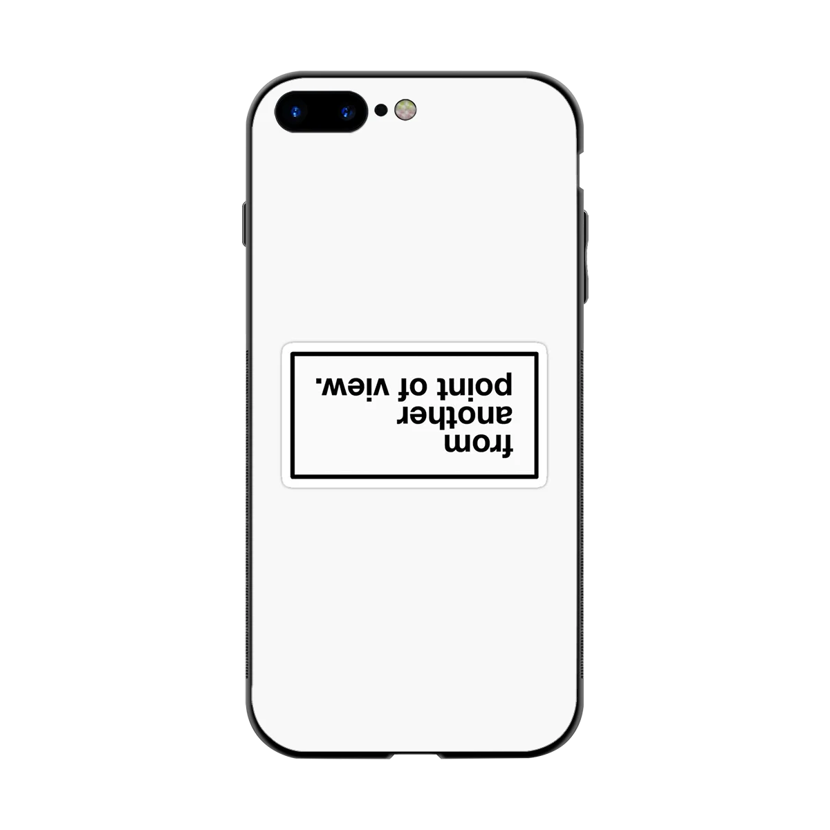 Point Of View White Edition back phone cover | glass case for iphone 8 plus