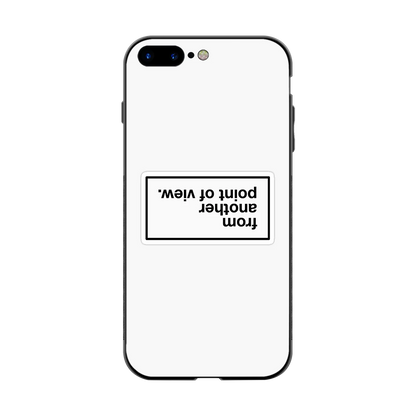 Point Of View White Edition back phone cover | glass case for iphone 8 plus