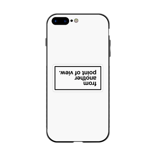 Point Of View White Edition back phone cover | glass case for iphone 8 plus