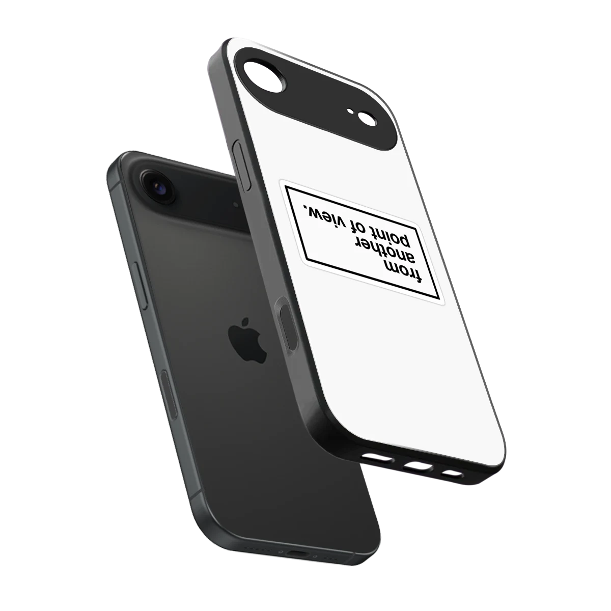 Point Of View White Edition sleek iphone air cover with tempered glass back and TPU edges