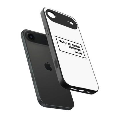 Point Of View White Edition sleek iphone air cover with tempered glass back and TPU edges