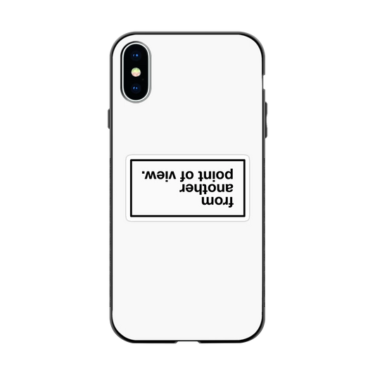 Point Of View White Edition back phone cover | glass case for iphone x