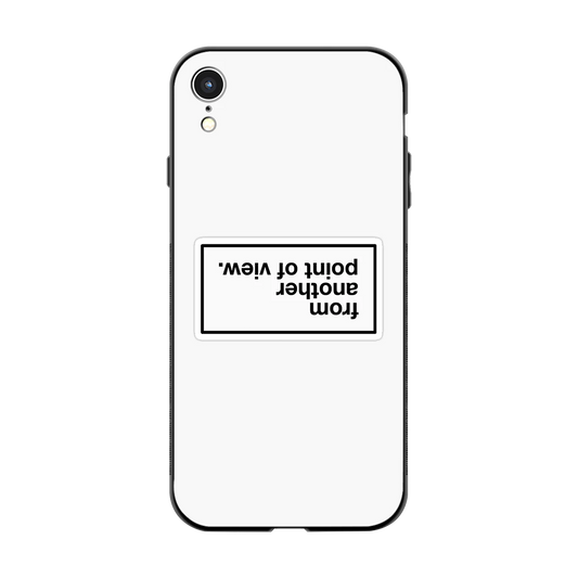Point Of View White Edition back phone cover | glass case for iphone xr