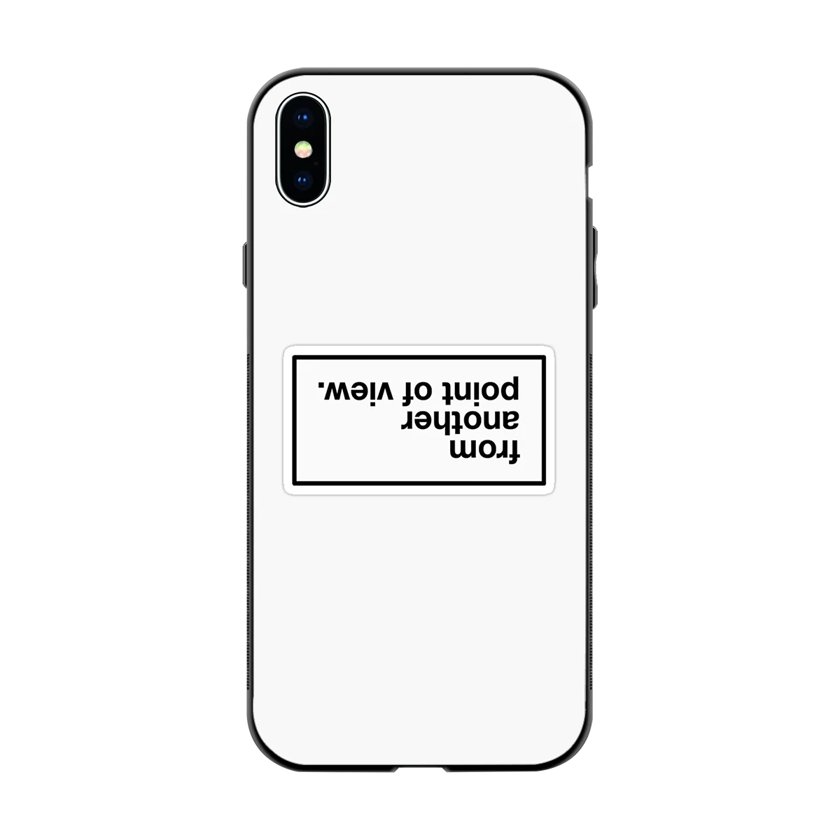 Point Of View White Edition back phone cover | glass case for iphone xs max