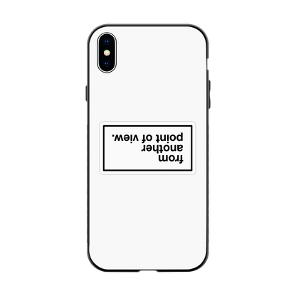 Point Of View White Edition back phone cover | glass case for iphone xs max