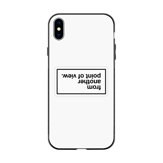 Point Of View White Edition back phone cover | glass case for iphone xs max