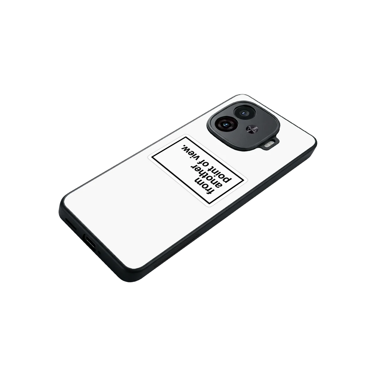 Point Of View White Edition stylish phone case for iqoo neo 10r 5g | glossy glass and slim fit