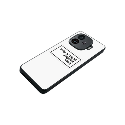 Point Of View White Edition stylish phone case for iqoo neo 10r 5g | glossy glass and slim fit