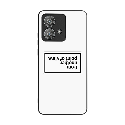 Point Of View White Edition back phone cover | glass case for motorola edge 40 neo 5g