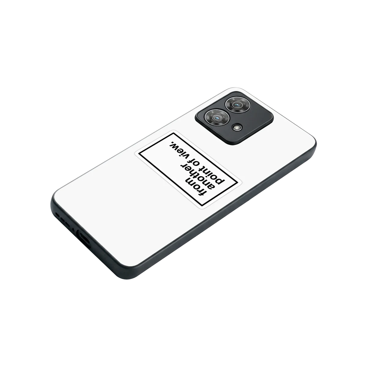 Point Of View White Edition stylish phone case for motorola edge 40 neo 5g | glossy glass and slim fit