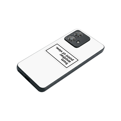 Point Of View White Edition stylish phone case for motorola edge 40 neo 5g | glossy glass and slim fit