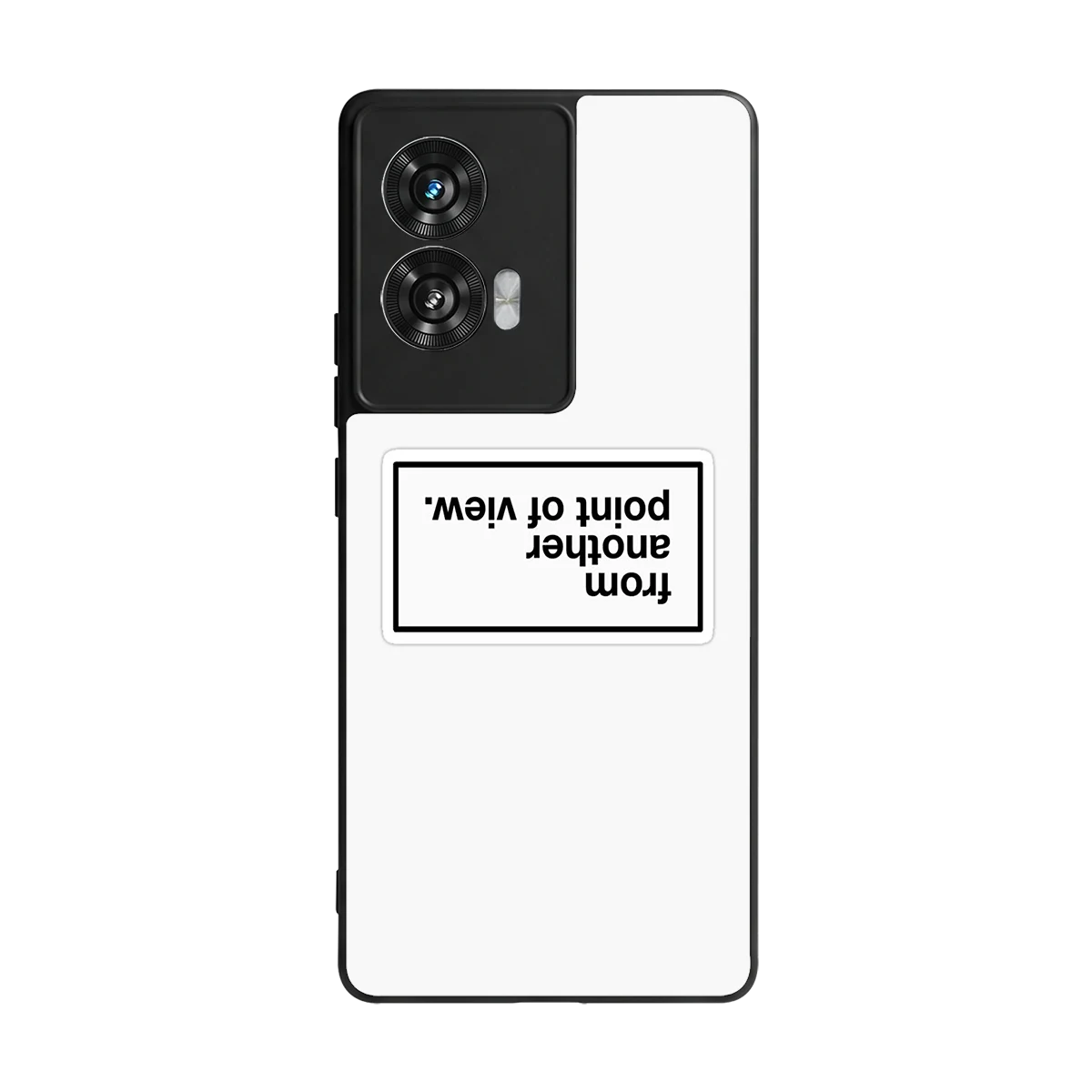 Point Of View White Edition back phone cover | glass case for motorola edge 50 fusion