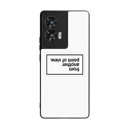 Point Of View White Edition back phone cover | glass case for motorola edge 50 fusion