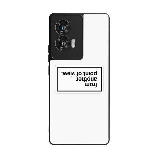 Point Of View White Edition back phone cover | glass case for motorola edge 50 fusion