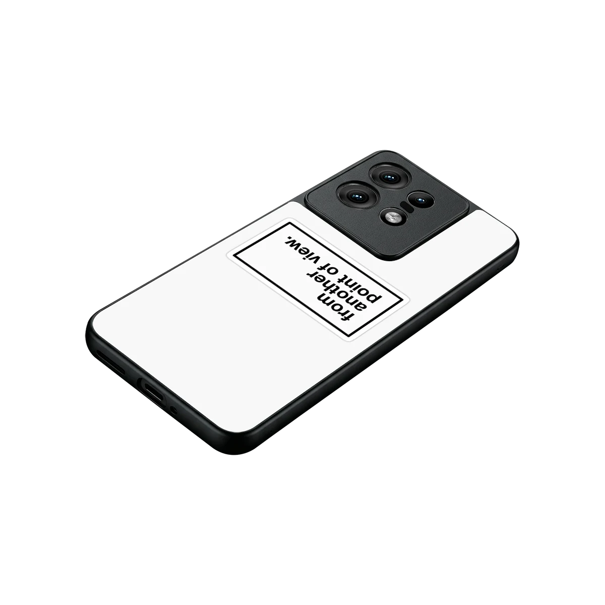 Point Of View White Edition stylish phone case for motorola edge 50 pro | glossy glass and slim fit