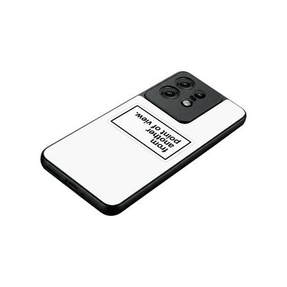 Point Of View White Edition stylish phone case for motorola edge 50 pro | glossy glass and slim fit