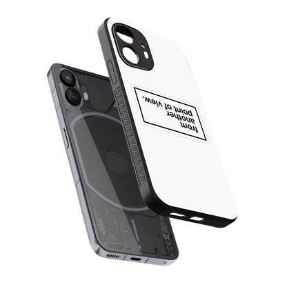 Point Of View White Edition sleek nothing phone 2 cover with tempered glass back and TPU edges