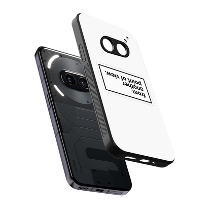 Point Of View White Edition sleek nothing phone 2a cover with tempered glass back and TPU edges